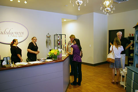 Front counter of Indulgences Day Spa