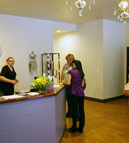 Front counter of Indulgences Day Spa